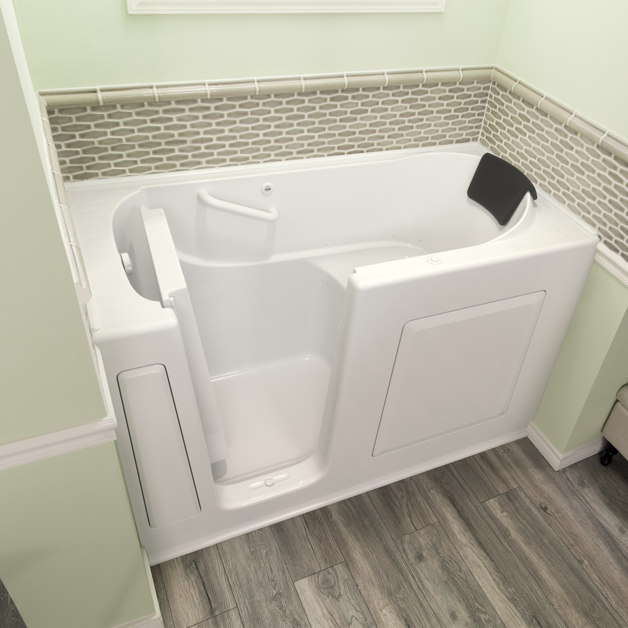 Gelcoat Premium Series 30 x 60  Inch Walk in Tub With Air Spa System   Left Hand Drain WIB WHITE